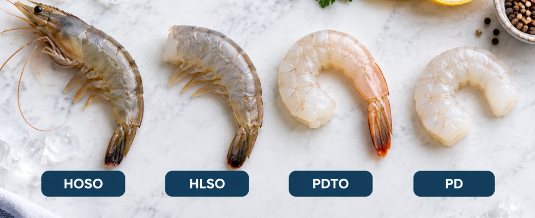HOSO, HLSO, PDTO and PD Shrimp: What Do They Mean?